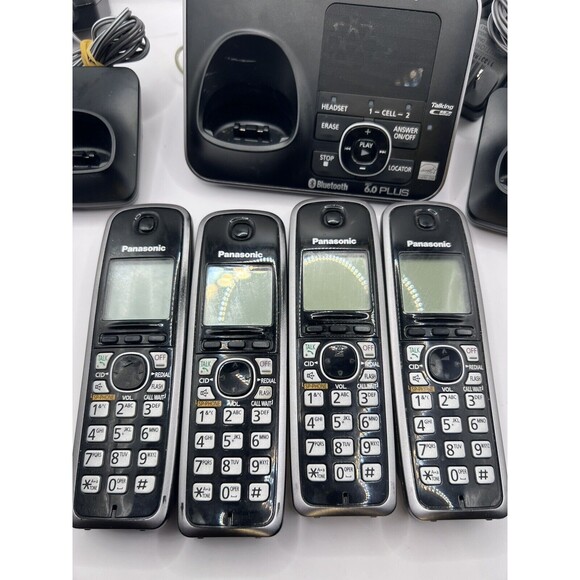 Panasonic KX-TG7621 DECT 6.0 Plus Bluetooth Phone Answering System (4 Handsets) - Picture 4 of 7